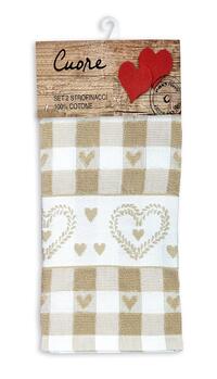 SET STROFINACCIO 2PZ CUORE 50X70 Tellini S.r.l. Ingrosso Abbigliamento